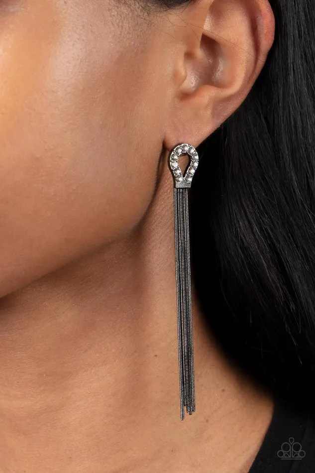 Earrings Paparazzi Accessories Dallas Debutante Black Earrings Jewelry by Bretta