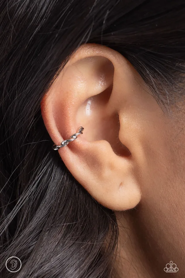 Earrings Paparazzi Accessories Hey Hot CUFF Silver Ear Cuff Jewelry by Bretta