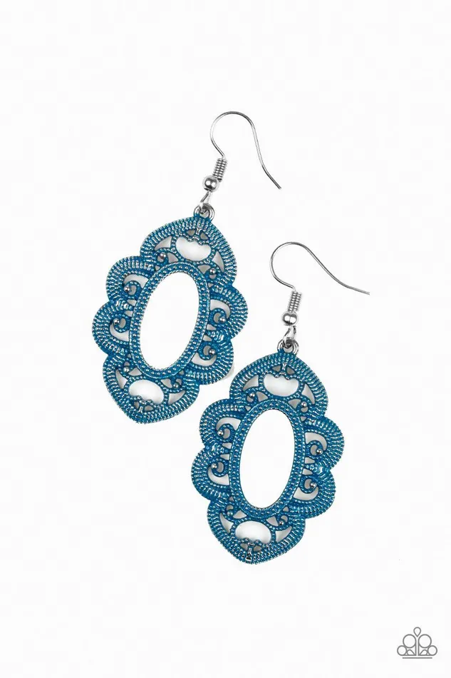 Earrings Paparazzi Accessories Mantras and Mandalas Blue Earrings Jewelry by Bretta