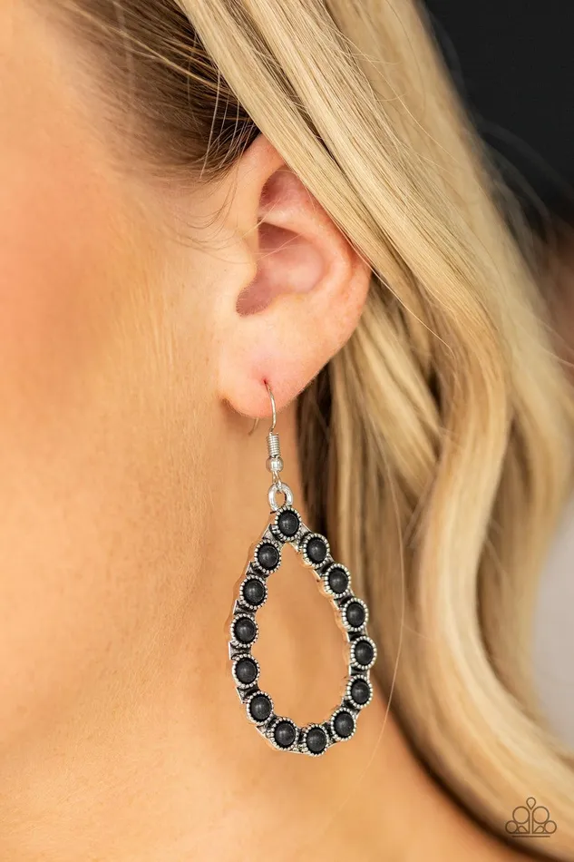 Earrings Paparazzi Accessories Sagebrush Sunsets Black Earrings Jewelry by Bretta