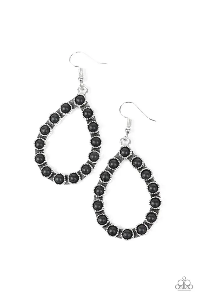 Earrings Paparazzi Accessories Sagebrush Sunsets Black Earrings Jewelry by Bretta