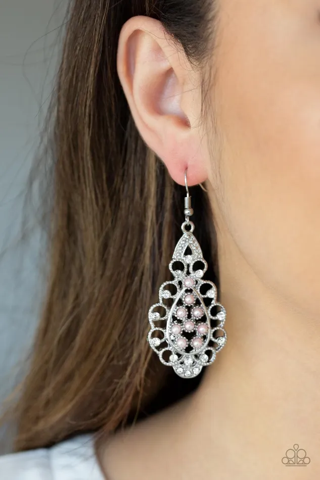 Earrings Paparazzi Accessories Sprinkle On The Sparkle Pink Earrings Jewelry by Bretta
