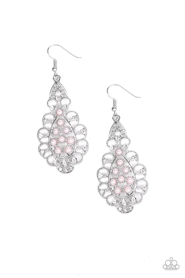 Earrings Paparazzi Accessories Sprinkle On The Sparkle Pink Earrings Jewelry by Bretta