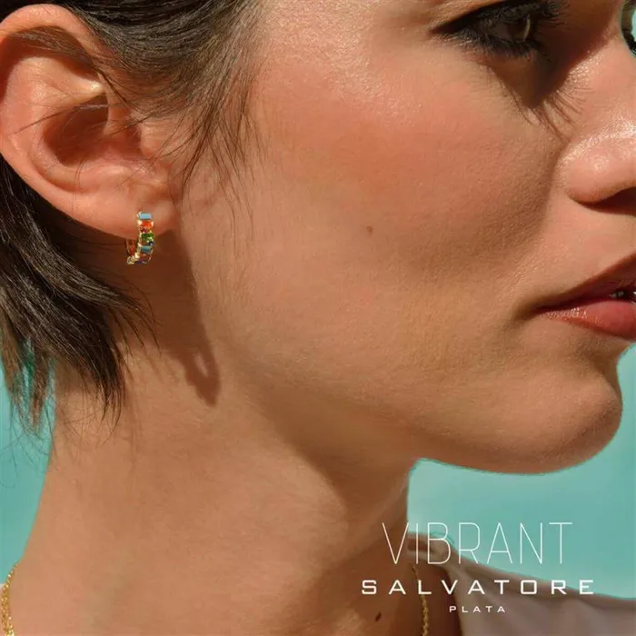Earrings Salvatore Plata Womens silver earrings rings with gold plating and colored zircons Salvatore Plata VIBRANT Earrings Salvatore Plata Womens silver earrings rings with gold plating and colored zircons Salvatore Plata VIBRANT