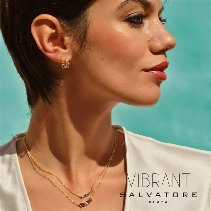 Earrings Salvatore Plata Womens silver earrings rings with gold plating and colored zircons Salvatore Plata VIBRANT Earrings Salvatore Plata Womens silver earrings rings with gold plating and colored zircons Salvatore Plata VIBRANT