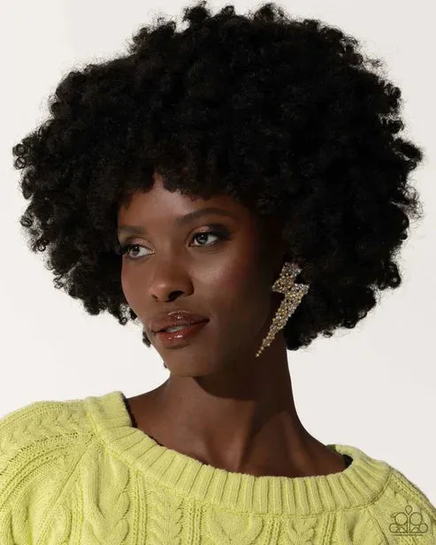 Electric Effulgence Gold Post Earrings Jewelry by Bretta Paparazzi Accessories Earrings