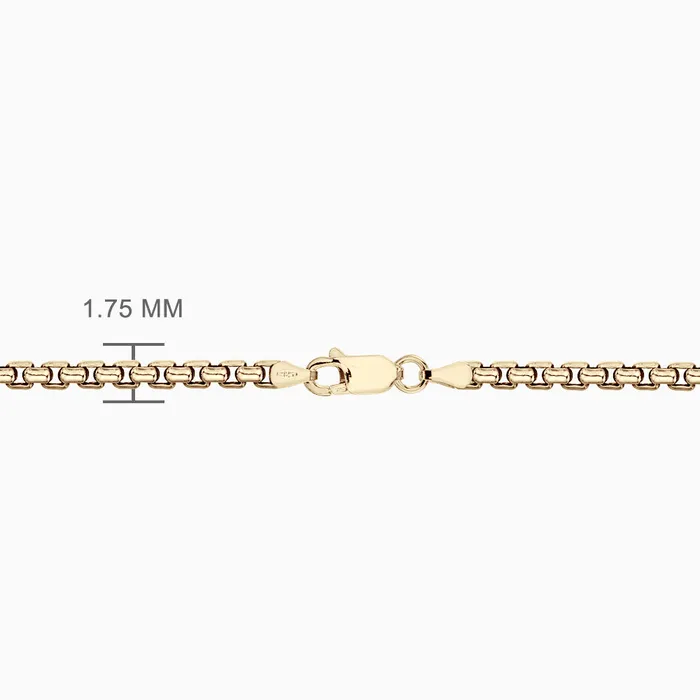 Engravable Mens Small 14k Yellow Gold FlatEdge Dog Tag Necklace with BoxLink Chain Sandy Steven Engravers Necklaces