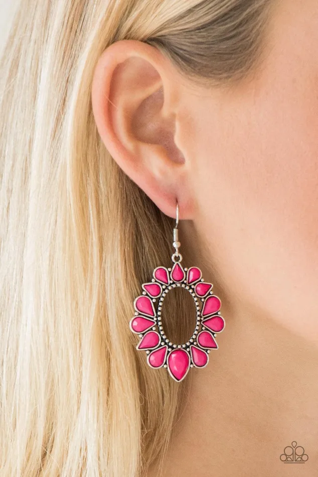Fashionista Flavor Pink Earrings Jewelry by Bretta Paparazzi Accessories Earrings