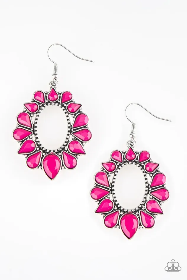 Fashionista Flavor Pink Earrings Jewelry by Bretta Paparazzi Accessories Earrings
