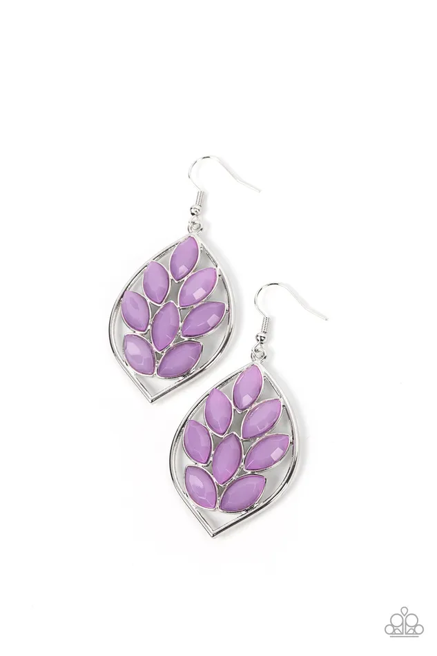 Glacial Glades Purple Earrings Jewelry by Bretta Paparazzi Accessories Earrings