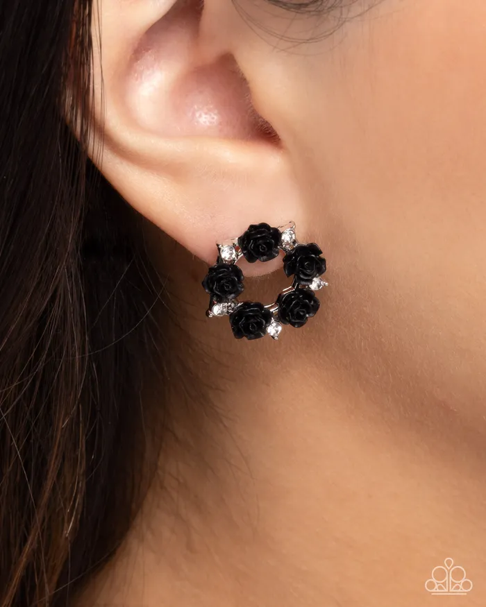 Grace Personified Black Earrings Jewelry by Bretta Paparazzi Accessories Earrings