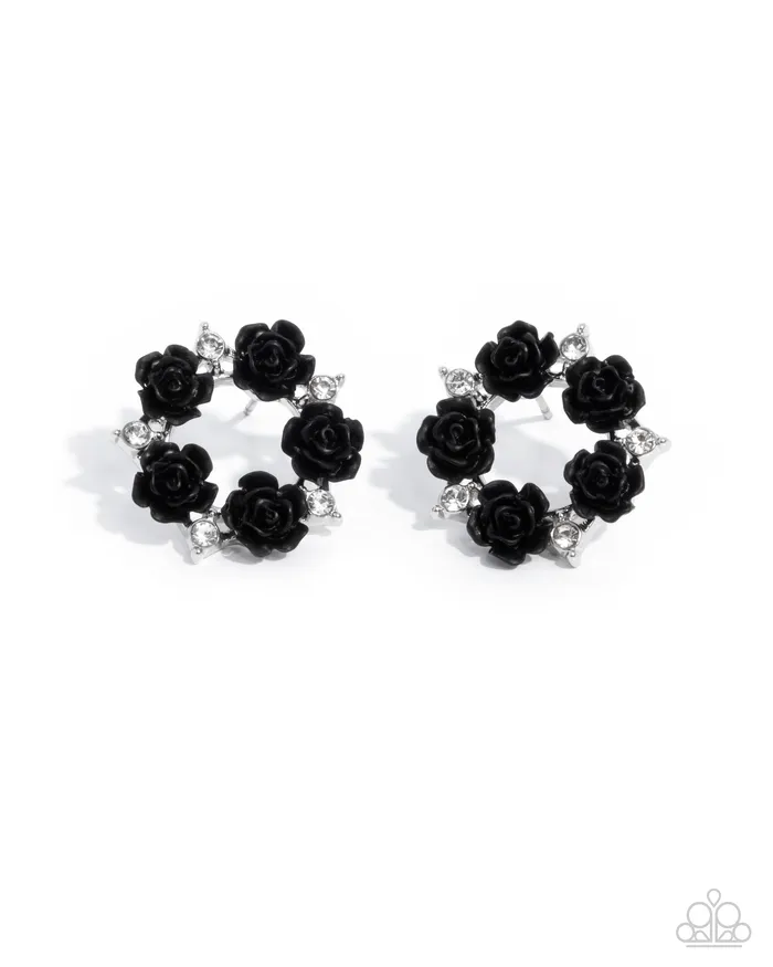 Grace Personified Black Earrings Jewelry by Bretta Paparazzi Accessories Earrings