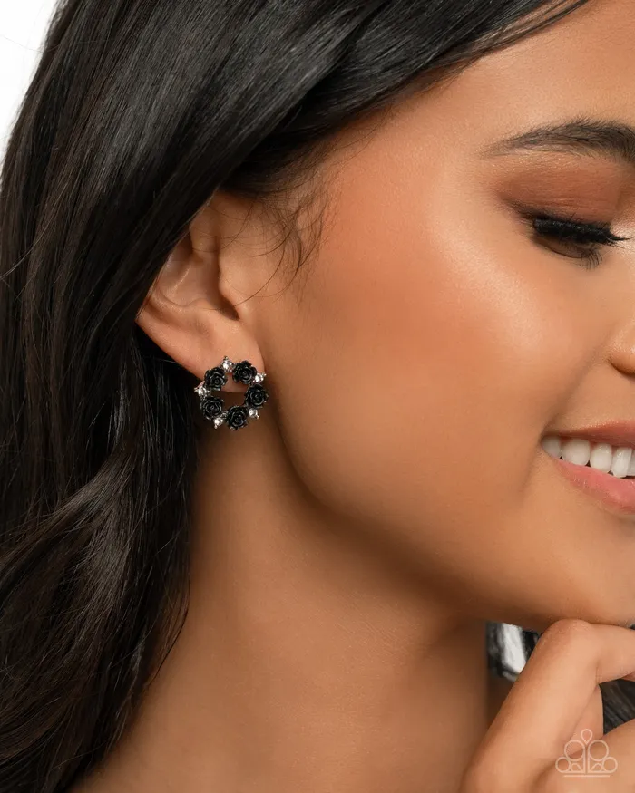 Grace Personified Black Earrings Jewelry by Bretta Paparazzi Accessories Earrings
