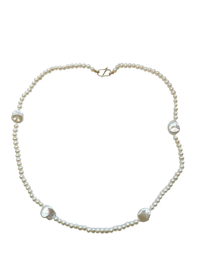 Joanna Jablko Jewelry Necklaces Keshi mix pearl necklace