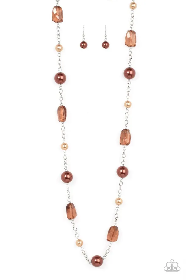 Necklaces AList Appeal Brown Necklace Jewelry by Bretta Paparazzi Accessories