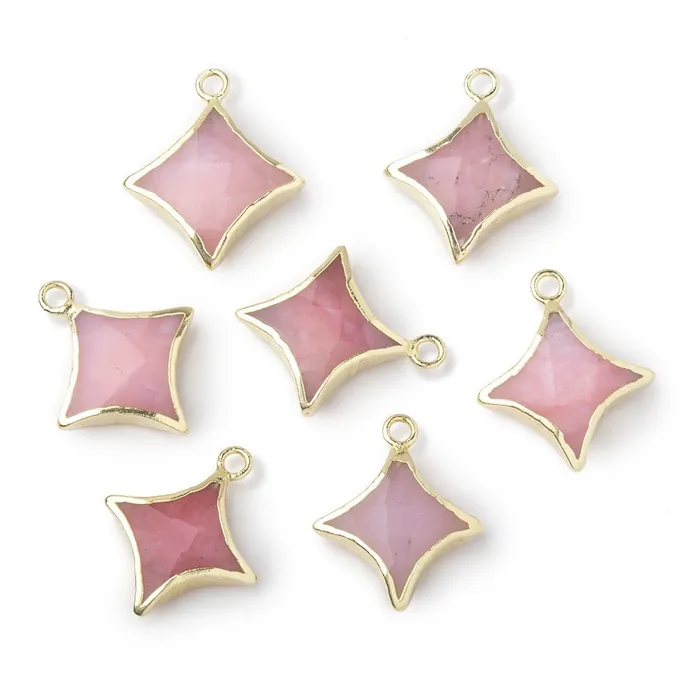 Necklaces Beadsofcambaycom 1415mm Gold Leafed Pink Peruvian Opal 4 Point Star Focal Pendant 1 piece Necklaces Beadsofcambaycom 1415mm Gold Leafed Pink Peruvian Opal 4 Point Star Focal Pendant 1 piece