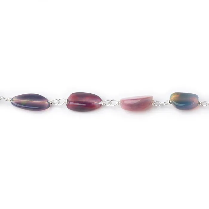 Necklaces Beadsofcambaycom 69mm Black Ethiopian Opal Plain Nuggets on 925 Sterling Silver Chain Necklaces Beadsofcambaycom 69mm Black Ethiopian Opal Plain Nuggets on 925 Sterling Silver Chain