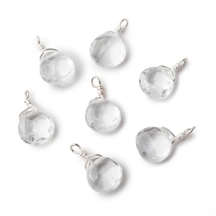 Necklaces Beadsofcambaycom 8mm Silver Wire Wrapped Crystal Quartz Faceted Heart 1 Focal Pendant Necklaces Beadsofcambaycom 8mm Silver Wire Wrapped Crystal Quartz Faceted Heart 1 Focal Pendant