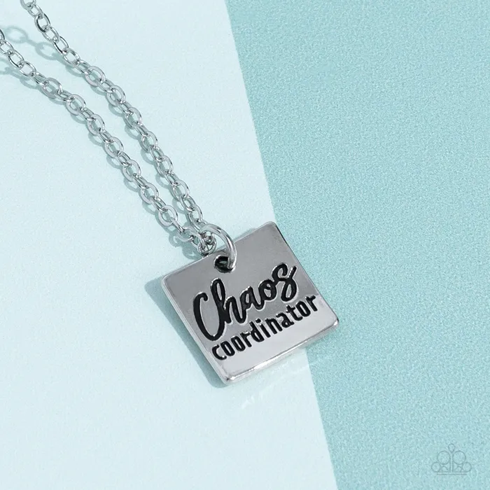 Necklaces Paparazzi Accessories Chaos Coordinator Silver Necklace Jewelry by Bretta