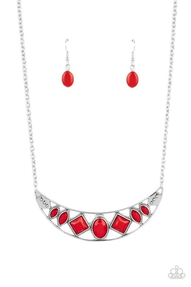 Necklaces Paparazzi Accessories Emblazoned Era Red Necklace Jewelry by Bretta