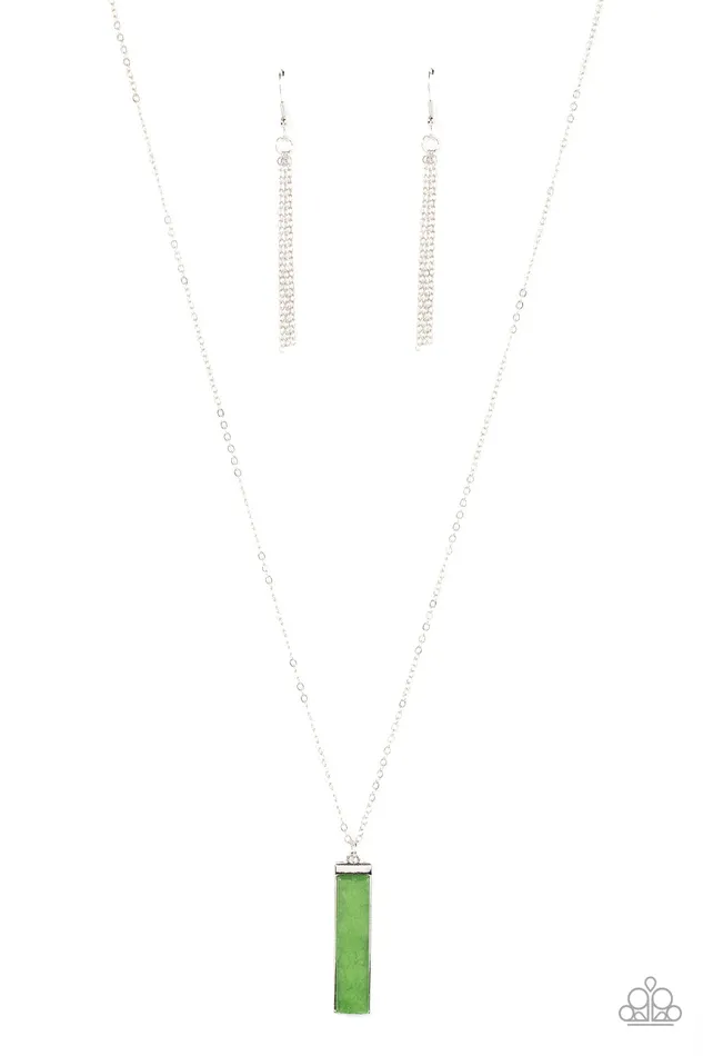 Necklaces Paparazzi Accessories Set in GEMSTONE Green Necklace Jewelry by Bretta