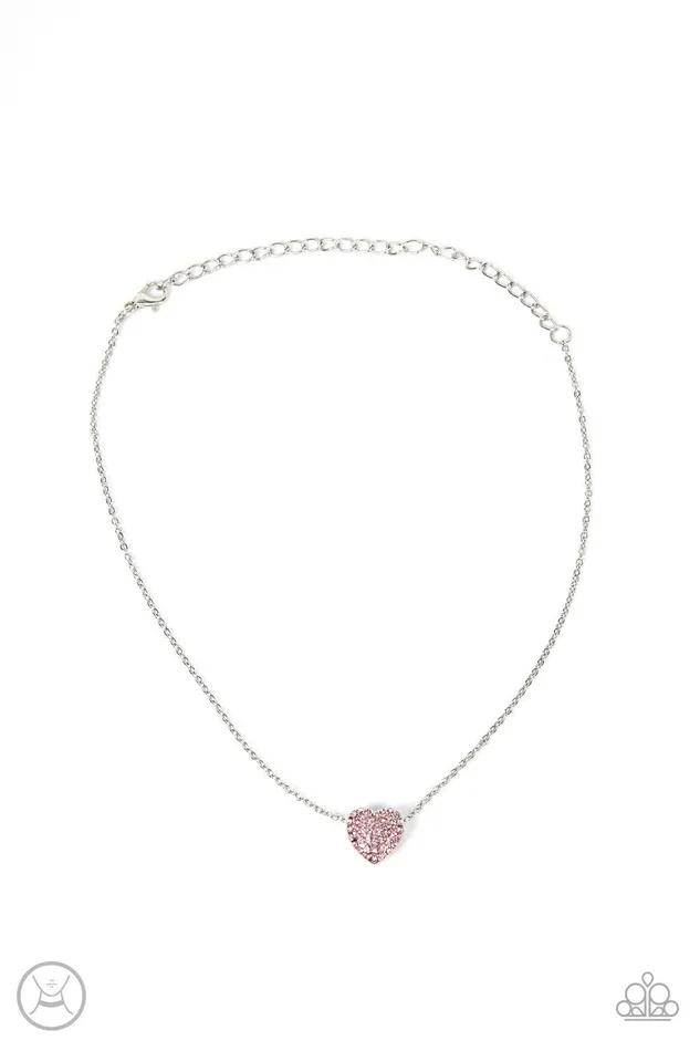 Necklaces Paparazzi Accessories Twitterpated Twinkle Pink Necklace Jewelry by Bretta