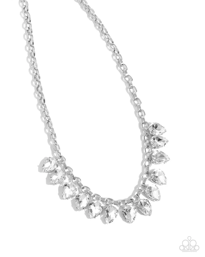 Necklaces Paparazzi Accessories Vicious Vibrancy White Necklace Jewelry by Bretta