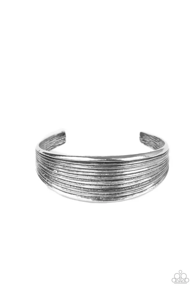 Off The Cuff Couture Silver Cuff Bracelet Jewelry by Bretta Paparazzi Accessories Bracelets