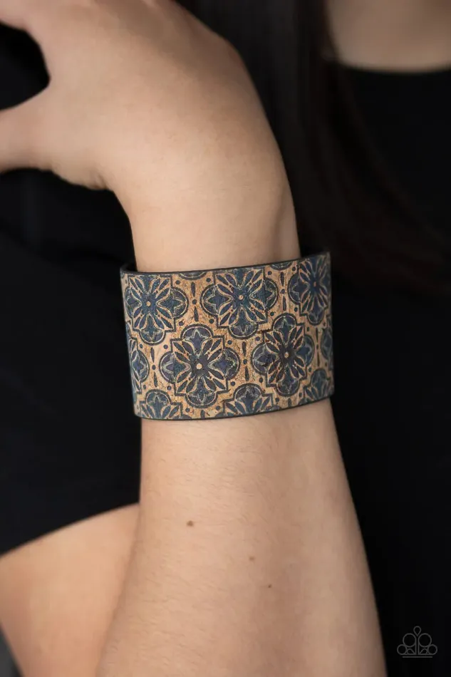 Paparazzi Accessories Bracelets Cork Culture Blue Bracelet Jewelry by Bretta