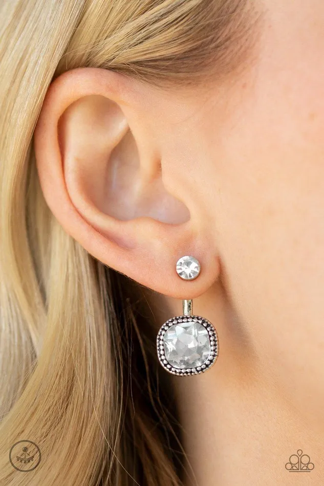 Paparazzi Accessories Earrings Celebrity Cache White Earrings Jewelry by Bretta