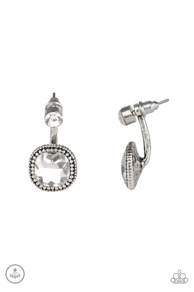 Paparazzi Accessories Earrings Celebrity Cache White Earrings Jewelry by Bretta