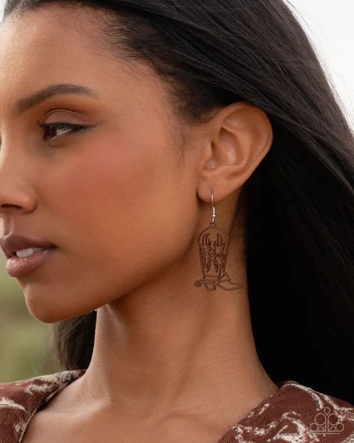 Paparazzi Accessories Earrings Given the Boot Brown Earrings Jewelry by Bretta