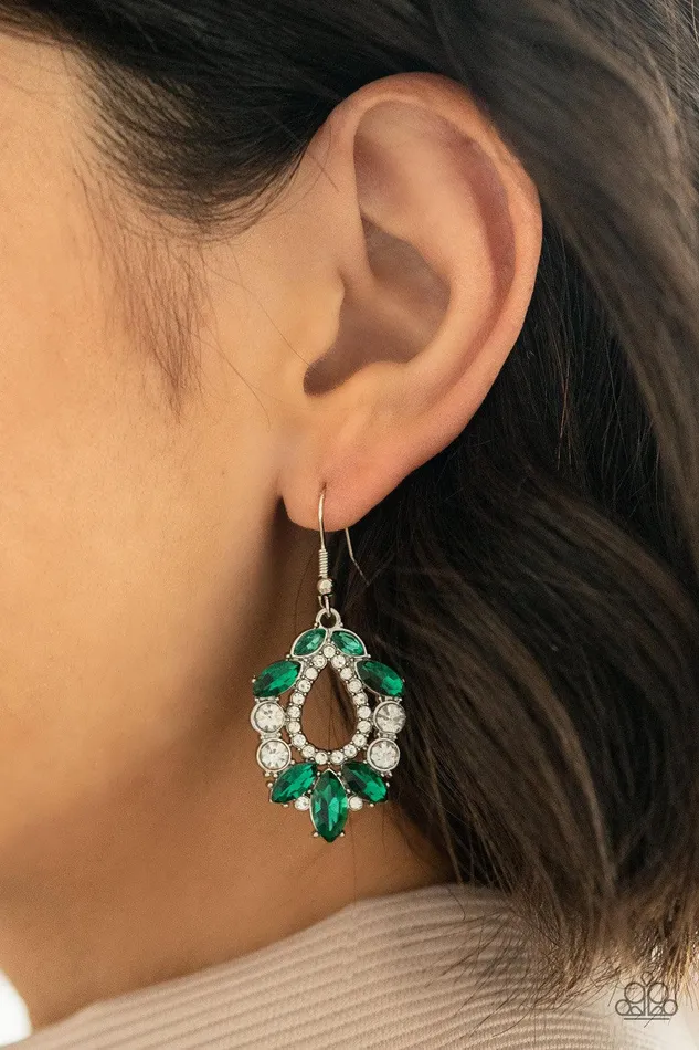 Paparazzi Accessories Earrings New Age Noble Green Earrings Jewelry by Bretta