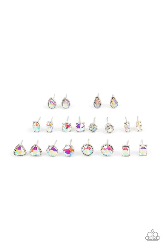 Paparazzi Accessories Earrings Starlet Shimmer Iridescent Post Earrings Jewelry by Bretta