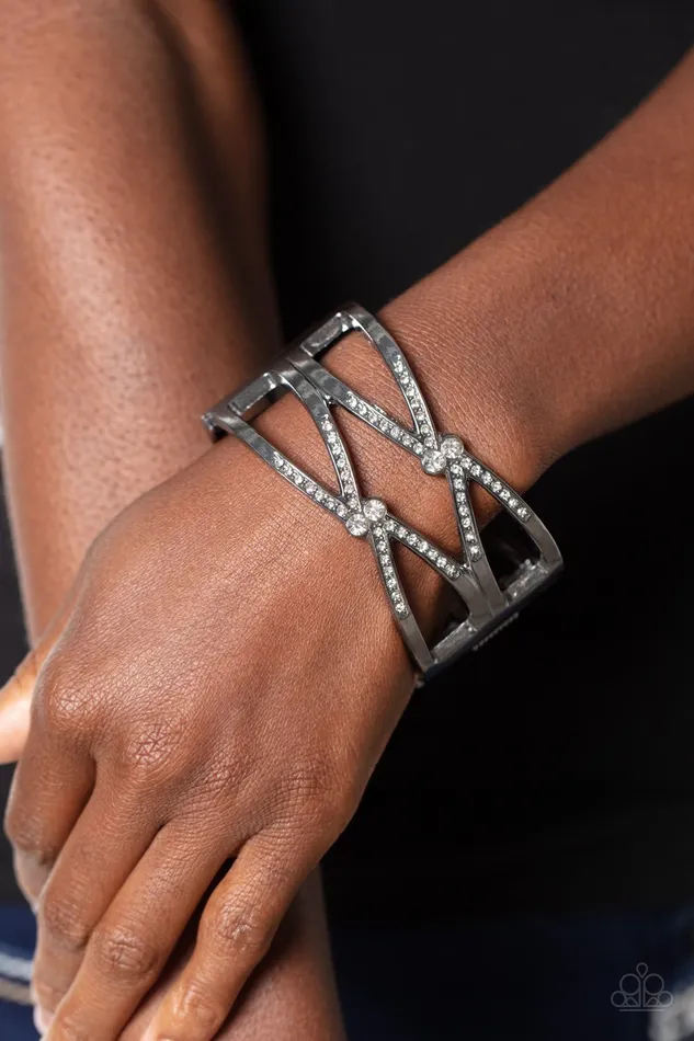 Paparazzi Accessories Entrancing Etiquette Black Bracelet Jewelry by Bretta Bracelets Paparazzi Accessories Entrancing Etiquette Black Bracelet Jewelry by Bretta Bracelets