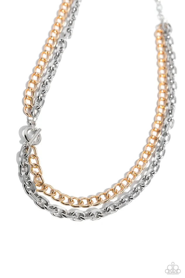Paparazzi Accessories Industrial Improv Silver Necklace Jewelry by Bretta Necklaces