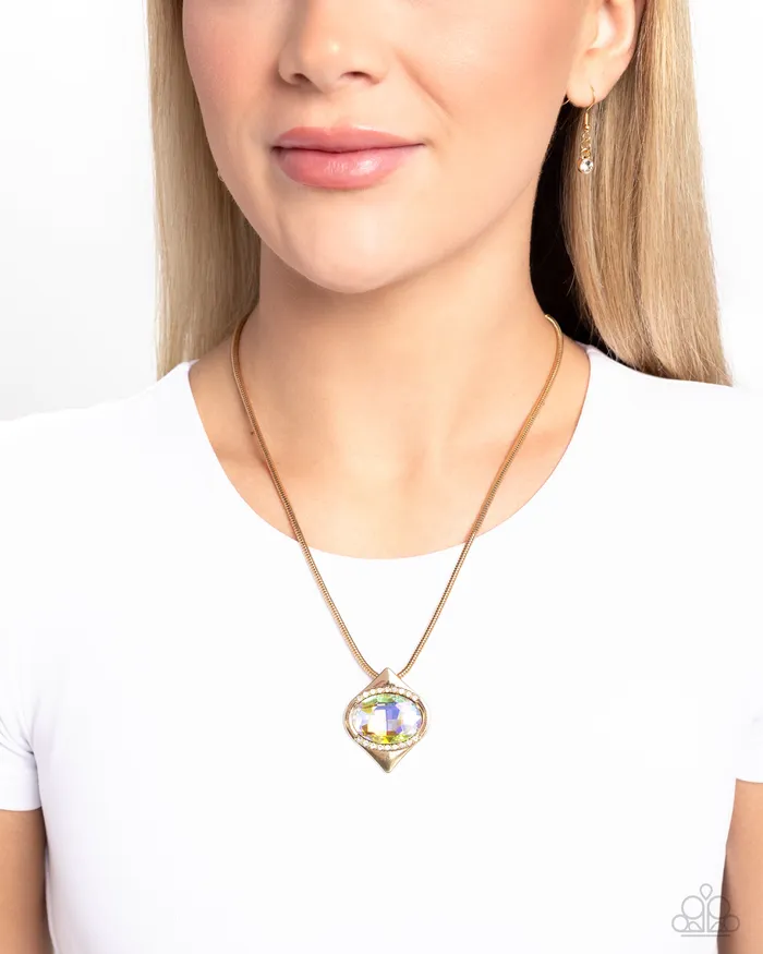 Paparazzi Accessories Motivated Maverick Gold Necklace Jewelry by Bretta Necklaces Paparazzi Accessories Motivated Maverick Gold Necklace Jewelry by Bretta Necklaces