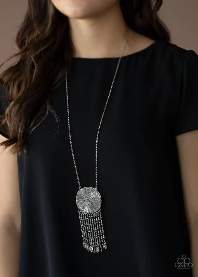 Paparazzi Accessories Natures Melody Silver Necklace Jewelry by Bretta Necklaces Paparazzi Accessories Natures Melody Silver Necklace Jewelry by Bretta Necklaces