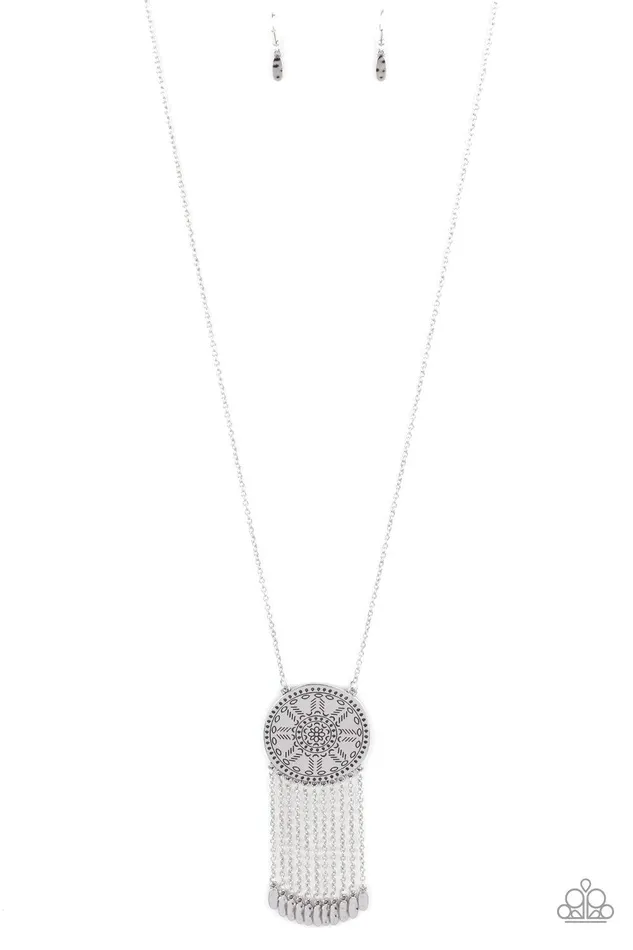 Paparazzi Accessories Natures Melody Silver Necklace Jewelry by Bretta Necklaces