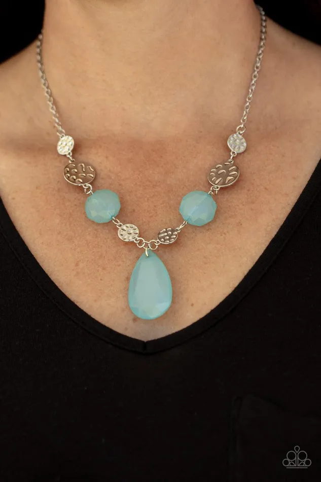 Paparazzi Accessories Necklaces DEW What You Wanna DEW Blue Necklace Jewelry by Bretta Paparazzi Accessories Necklaces DEW What You Wanna DEW Blue Necklace Jewelry by Bretta