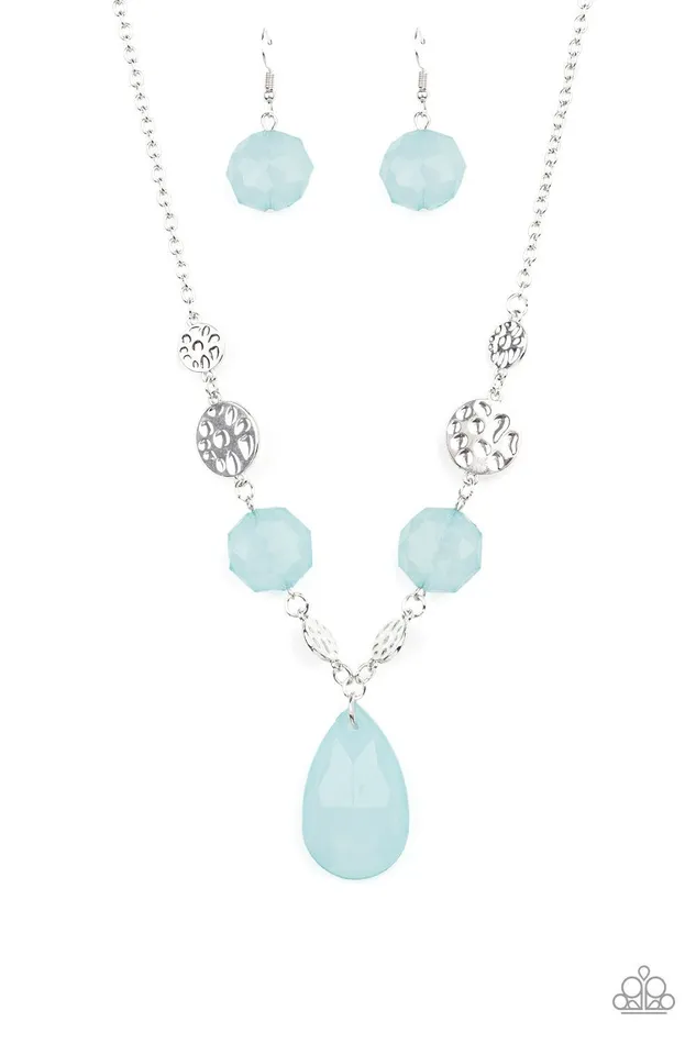 Paparazzi Accessories Necklaces DEW What You Wanna DEW Blue Necklace Jewelry by Bretta