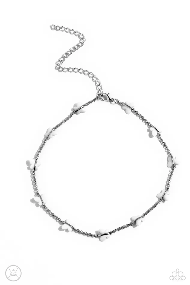 Paparazzi Accessories Necklaces FLYING in Wait White Necklace Jewelry by Bretta