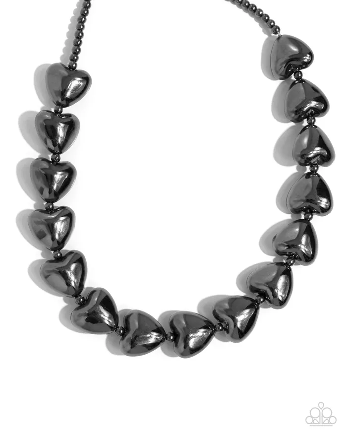 Paparazzi Accessories Necklaces Hello Heartstrings Black Necklace Jewelry by Bretta