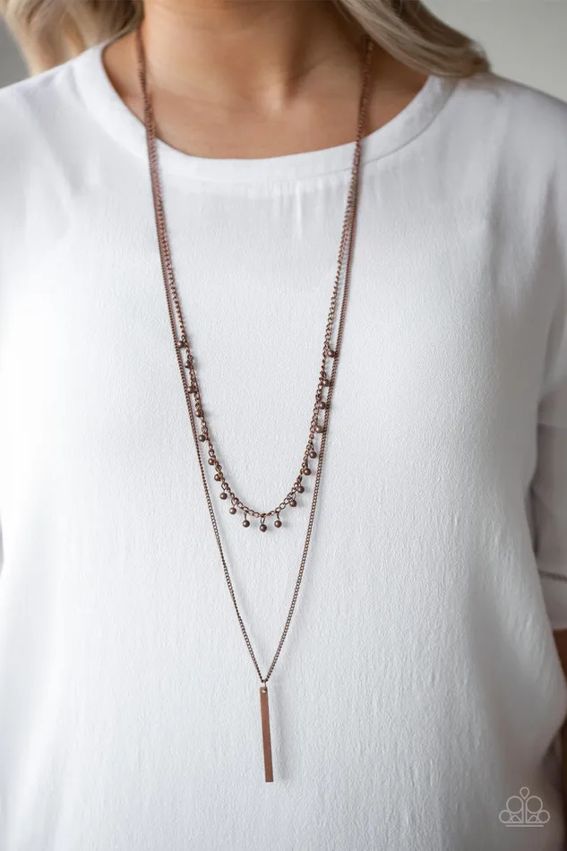 Paparazzi Accessories Necklaces Keep Your Eye On The Pendulum Copper Necklace Jewelry by Bretta Paparazzi Accessories Necklaces Keep Your Eye On The Pendulum Copper Necklace Jewelry by Bretta