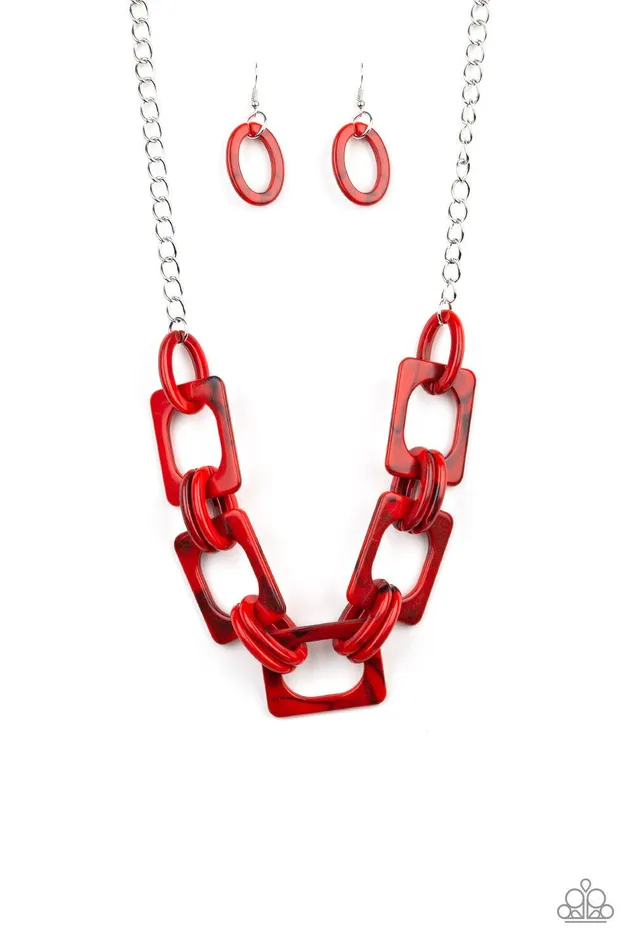 Paparazzi Accessories Necklaces Sizzle Sizzle Red Necklace Jewelry by Bretta