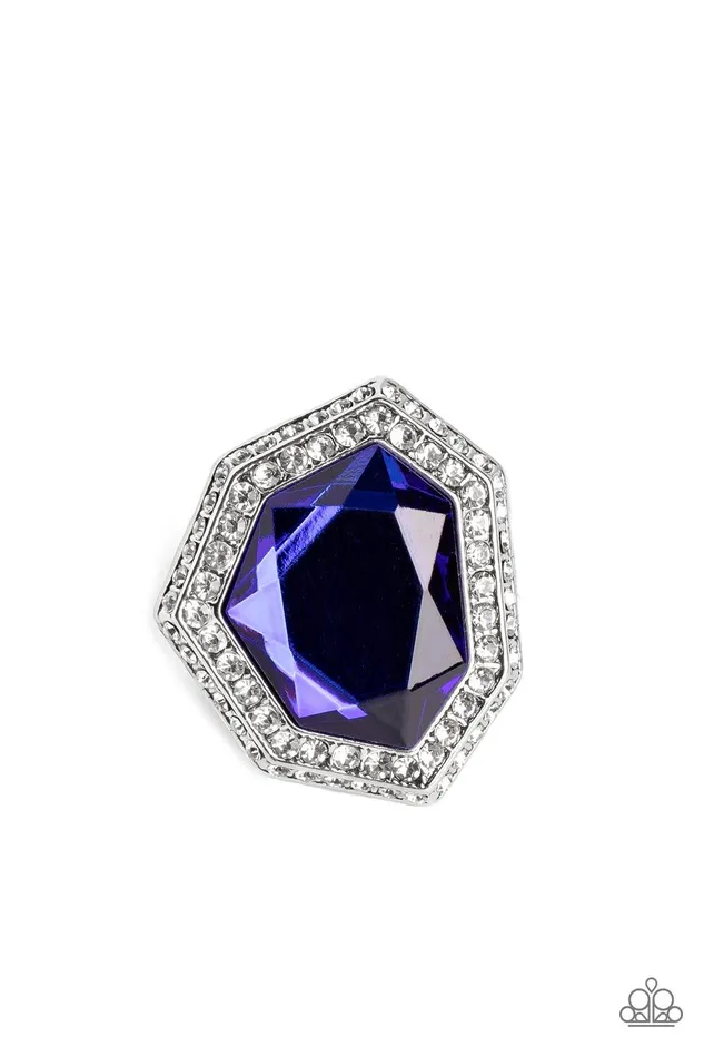 Paparazzi Accessories Rings Smoldering Sass Blue Ring Jewelry by Bretta