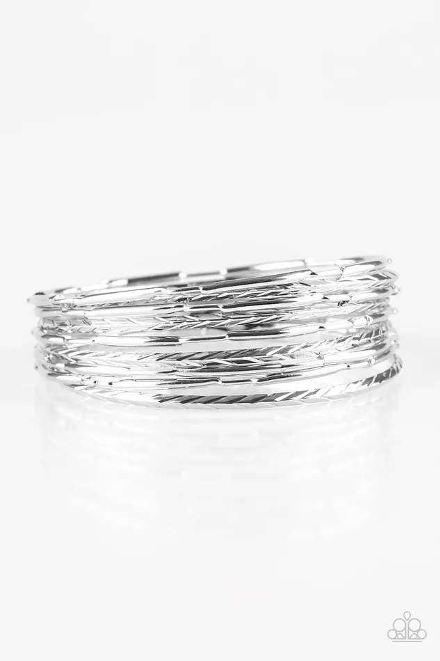 Paparazzi Accessories Rings Urban Sprawl Silver Bracelets Jewelry by Bretta