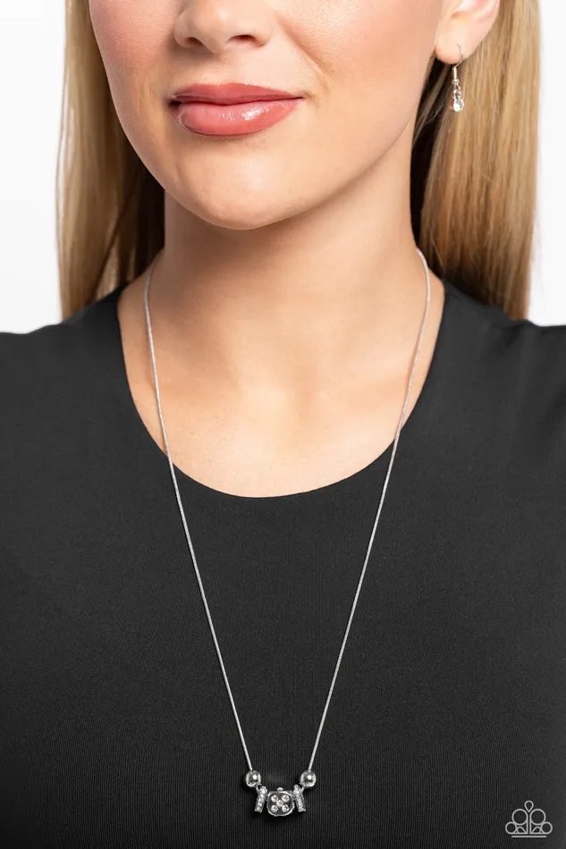 Paparazzi Accessories Rolling the Dice White Necklace Jewelry by Bretta Necklaces