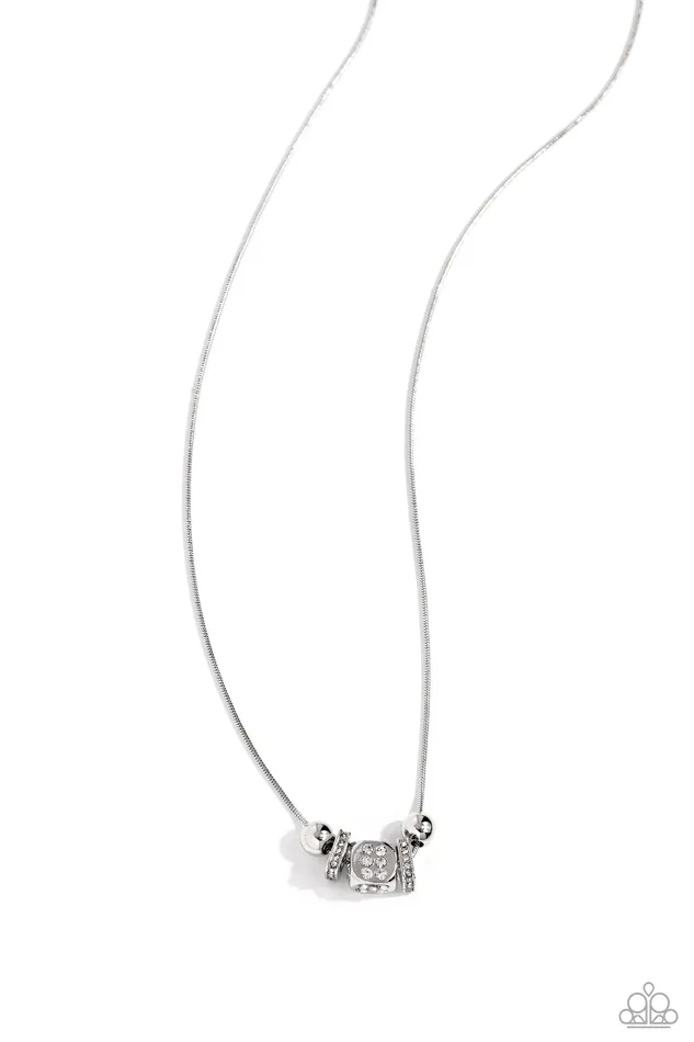 Paparazzi Accessories Rolling the Dice White Necklace Jewelry by Bretta Necklaces