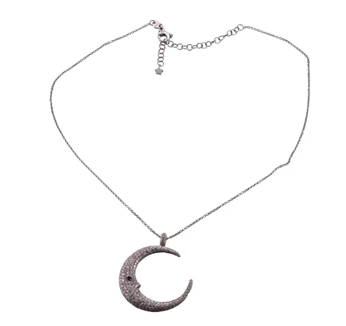 Pasquale Bruni Necklaces Pasquale Bruni Gold 445ctw Diamond Half Moon Necklace